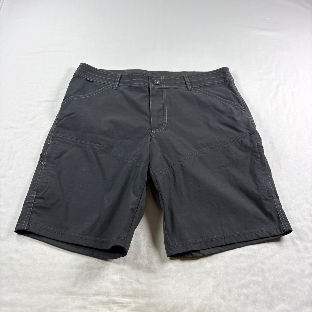 Kuhl Renegade Shorts Mens Size 36 Gray Chino Stretch Outdoor Hiking Trail Tech